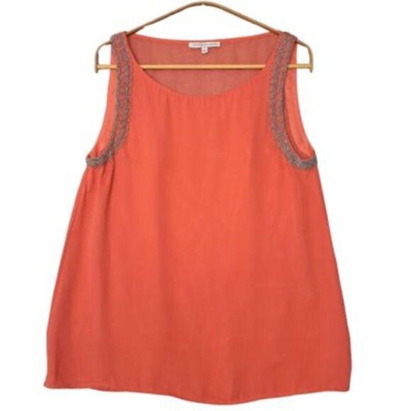 Rebecca Minkoff beaded Arm Trim Silk Top - Picture 2 of 7